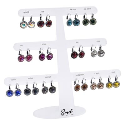 Mostra orecchini "Samira" (14 paia) con Premium Crystal della Soul Collection