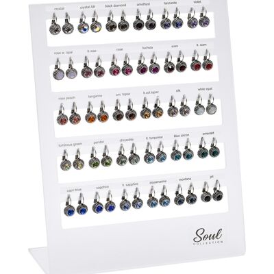 Display earrings "Lea" (30 pairs) with Premium Crystal from Soul Collection