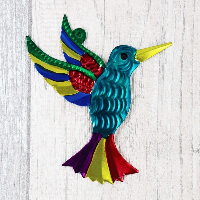 Decorazione da parete colibrì turchese, 12cm