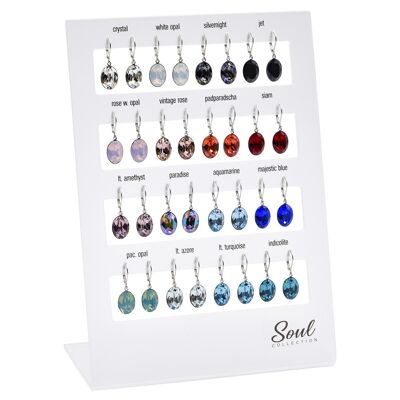 Display earrings "Lina" (16 pairs) with Premium Crystal from Soul Collection