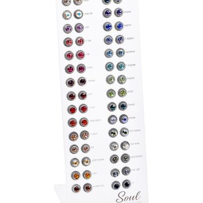 Mostra orecchini a bottone "Lea" (30 paia) con Premium Crystal della Soul Collection