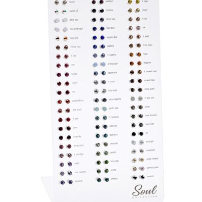 Mostra orecchini a bottone OSGK19 (4 mm) (63 paia) con Premium Crystal della Soul Collection