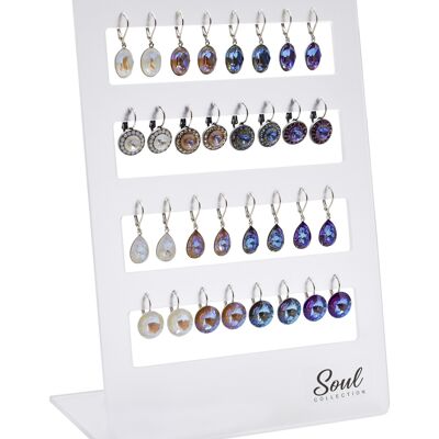 Expositor de pendientes "DeLite" (16 pares) con Cristal Premium de Soul Collection