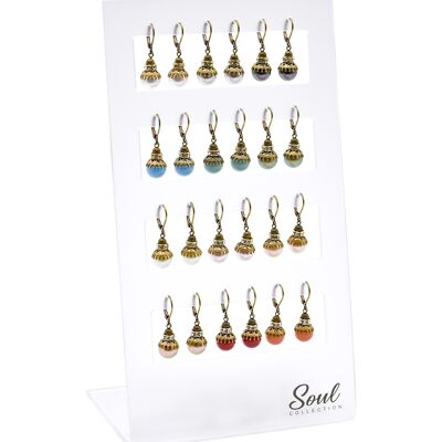 Présentoir boucles d'oreilles "Pénélope" (12 paires) avec Cristal Premium de Soul Collection
