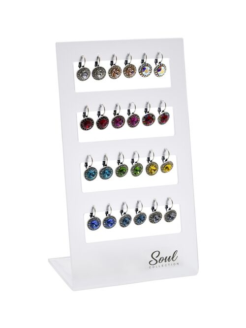 Display Ohrhänger "Samira" (12 Paar) mit Premium Crystal von Soul Collection