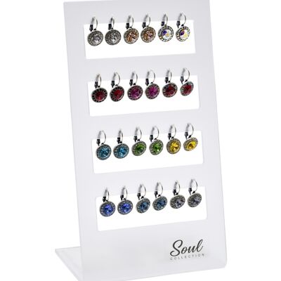 Display earrings "Samira" (12 pairs) with Premium Crystal from Soul Collection