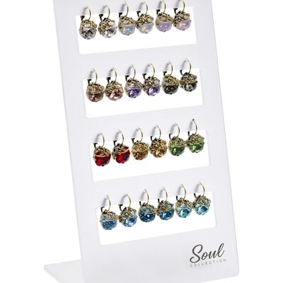 Display earrings "Valentina" (12 pairs) with Premium Crystal from Soul Collection