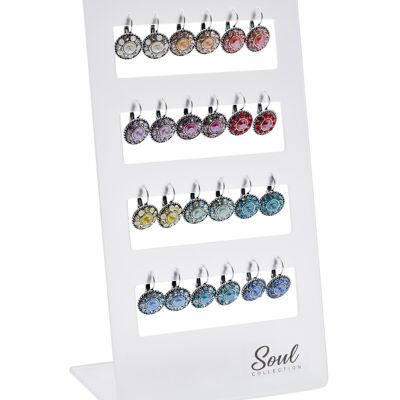 Display earrings "Natalie summery" (12 pairs) with Premium Crystal from Soul Collection