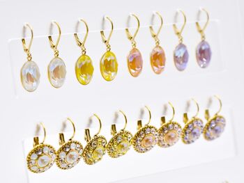 Présentoir boucles d'oreilles "DeLite summery golded" (16 paires) avec Premium Crystal de Soul Collection 2