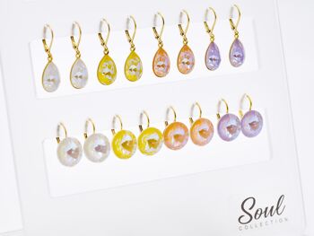 Présentoir boucles d'oreilles "DeLite summery golded" (16 paires) avec Premium Crystal de Soul Collection 3