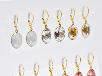 Présentoir boucles d'oreilles "Lina basic-golded" (12 paires) avec Premium Crystal de Soul Collection 2