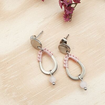 LUCKY earrings - pale pink