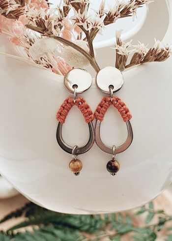 Boucles d'oreilles LUCKY - rouille 2