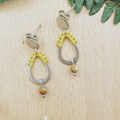 Boucles d'oreilles LUCKY - moutarde