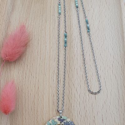 ZELIE long necklace - pastel floral