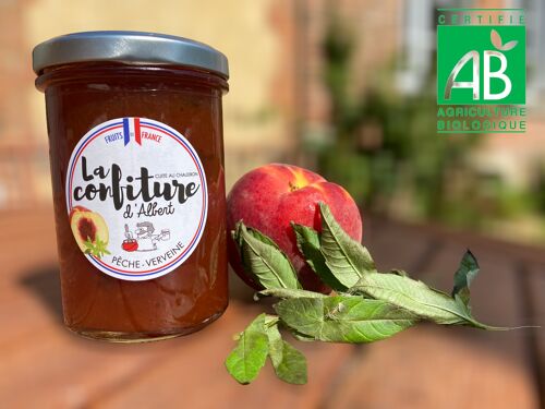 Confiture bio de Pêche Verveine