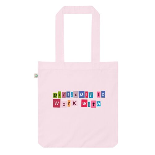 Difficult to Work with Tote bag Candy Pink