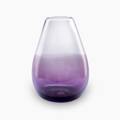 Vaso decorativo Gotita viola, vaso soffiato a bocca