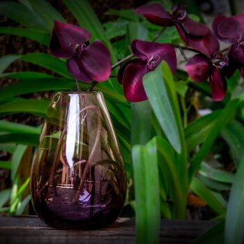 Vase décoratif Gotita violet, vase soufflé à la bouche 2