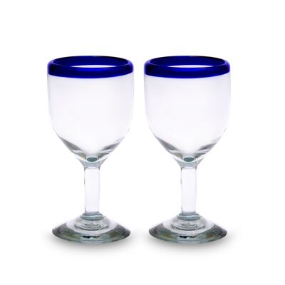 Mouth-blown wine glasses 2 pieces from Mexico, 450ml
