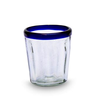 Ensemble de 4 verres coniques bleus, verre universel 4