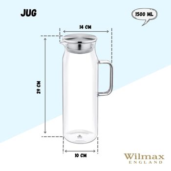JUG WITH METALL LID 1500 ML WL-888210/A 10