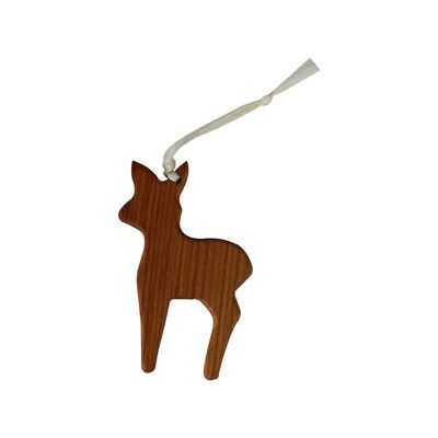 Christmas tree decorations made of wood deer gift tags