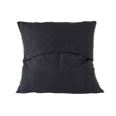 Handwoven sofa cushion 50x50 Tzajala black gold