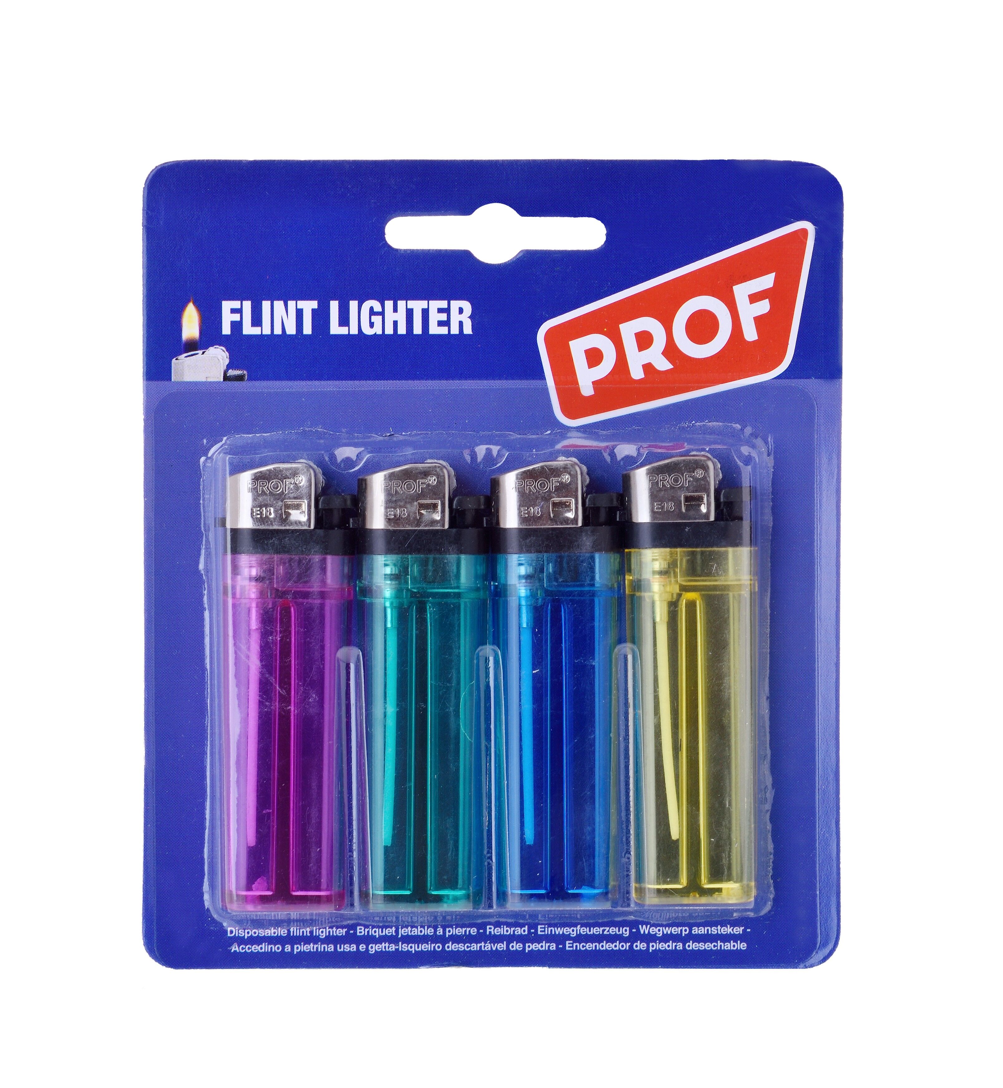 Lot de 4 Briquets Jetables - Prof