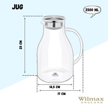 JUG WITH METALL LID 2500 ML WL-888211/A 6