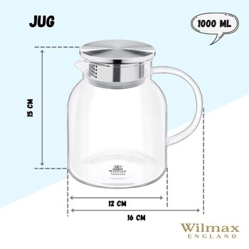JUG WITH METALL LID 1000 ML WL-888213/A 6