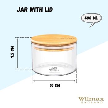 JAR WITH BAMBOO LID WL-888501/A 8
