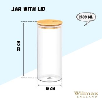 JAR WITH BAMBOO LID WL-888507/A 7