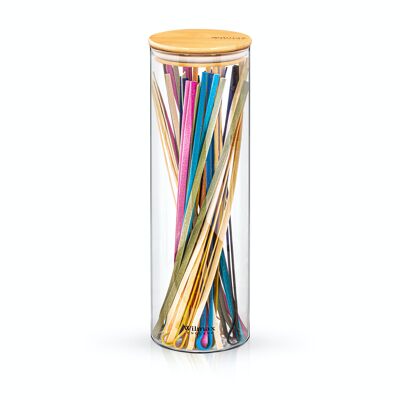 JAR WITH BAMBOO LID WL-888510/A