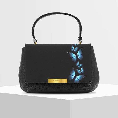 Anto Bag di Gracia P - Made in Italy - Blue butterfly