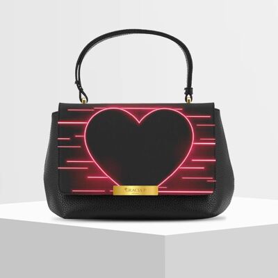 Anto Bag von Gracia P - Made in Italy - Neonfarbene Herzen