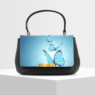 Anto Bag di Gracia P - Made in Italy - Mariposas Celestiales Negro