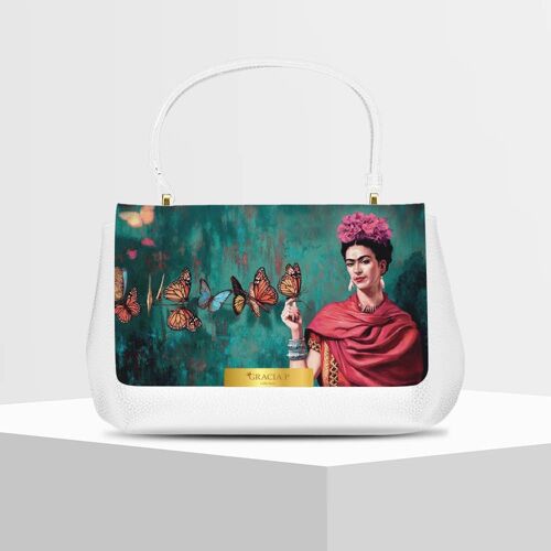 Anto Bag di Gracia P - Made in Italy - Frida farfalle White