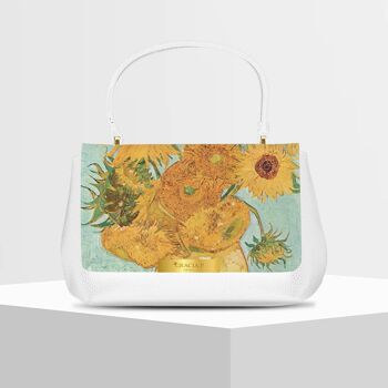 Anto Bag di Gracia P - Fabriqué en Italie - Tournesols Girasoli Blanc 1