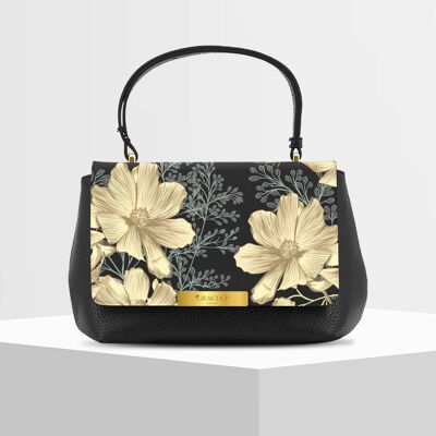 Anto Bag di Gracia P - Fabriqué en Italie - Fleurs dorées