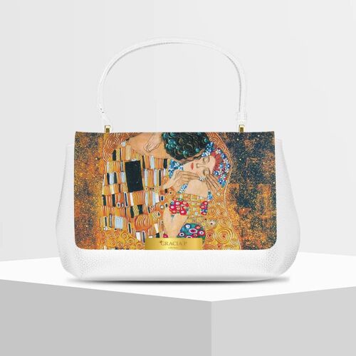 Anto Bag di Gracia P - Made in Italy - Il bacio di Klimt White