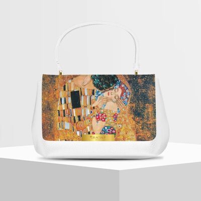Bolso Anto de Gracia P - Made in Italy - El beso de Klimt Blanco