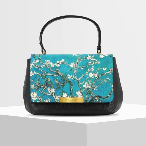 Anto Bag di Gracia P - Made in Italy - Mandorlo in fiore Black