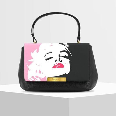 Anto Bag di Gracia P - Hergestellt in Italien - Marylin Monroe mito Schwarz