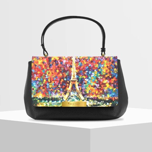 Anto Bag di Gracia P - Made in Italy - Paris colors eiffel Black