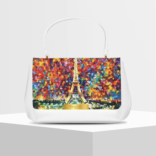 Anto Bag di Gracia P - Made in Italy - Paris colors eiffel White