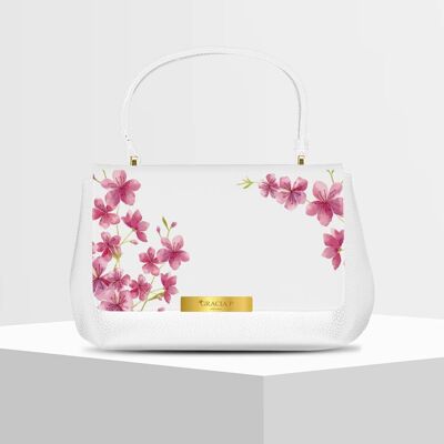 Anto Bag di Gracia P - Fabriqué en Italie - Fleurs douces Blanc