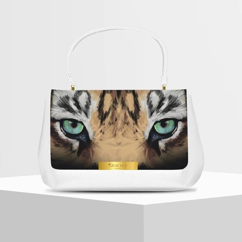 Anto Bag di Gracia P - Made in Italy - Tiger ' s eyes White