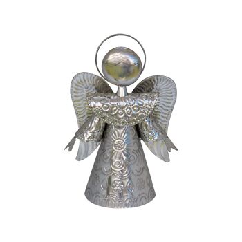 Ange argenté 20cm, ange gardien, décoration de Noël 1