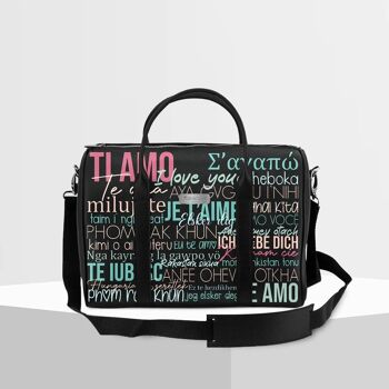 Top case par Gracia P - tronc -Made in Italy- Je t'aime noir Noir 1